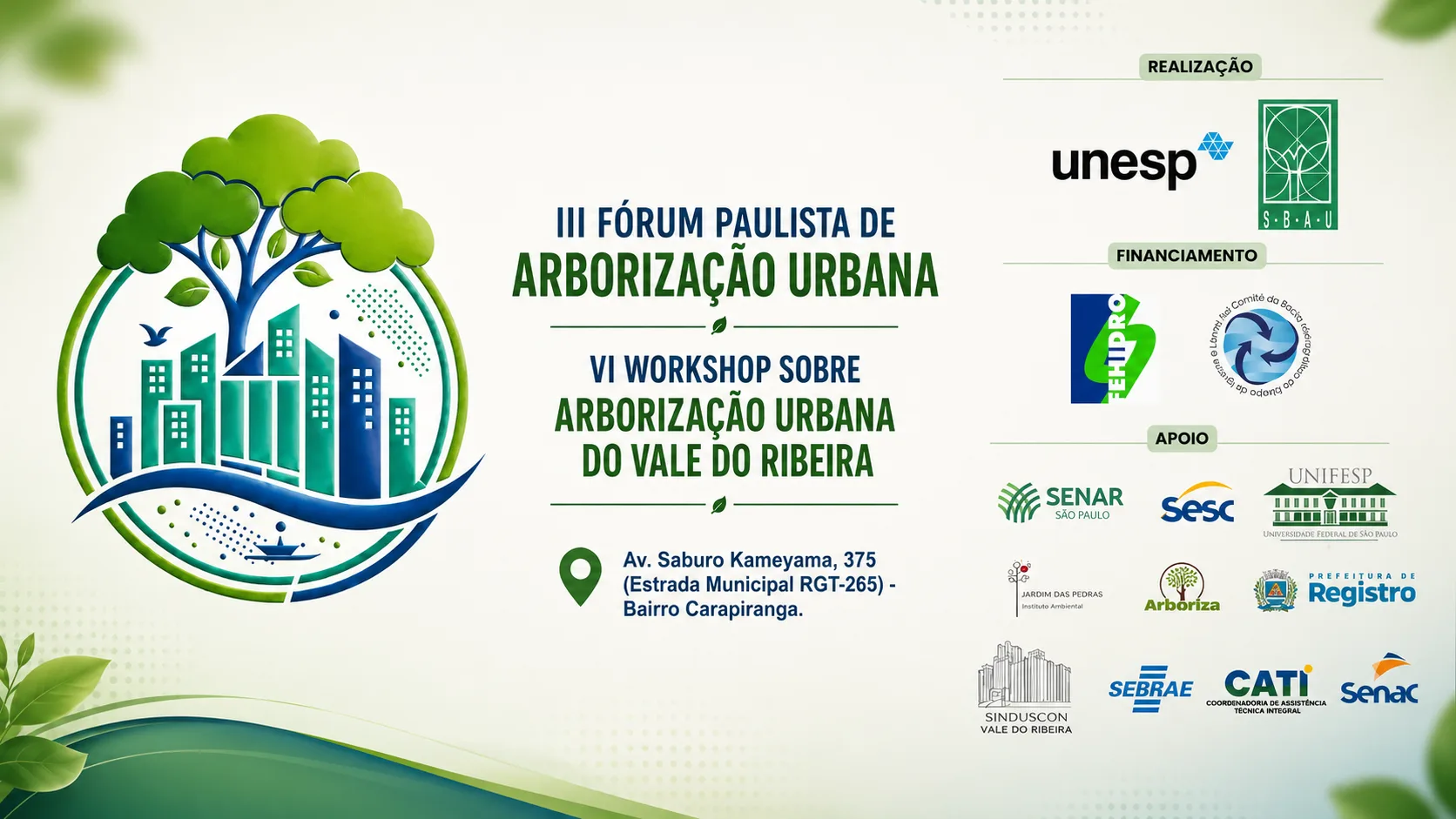 Registro recebe Fórum Paulista de Arborização Urbana com debate sobre sustentabilidade e adaptação climática