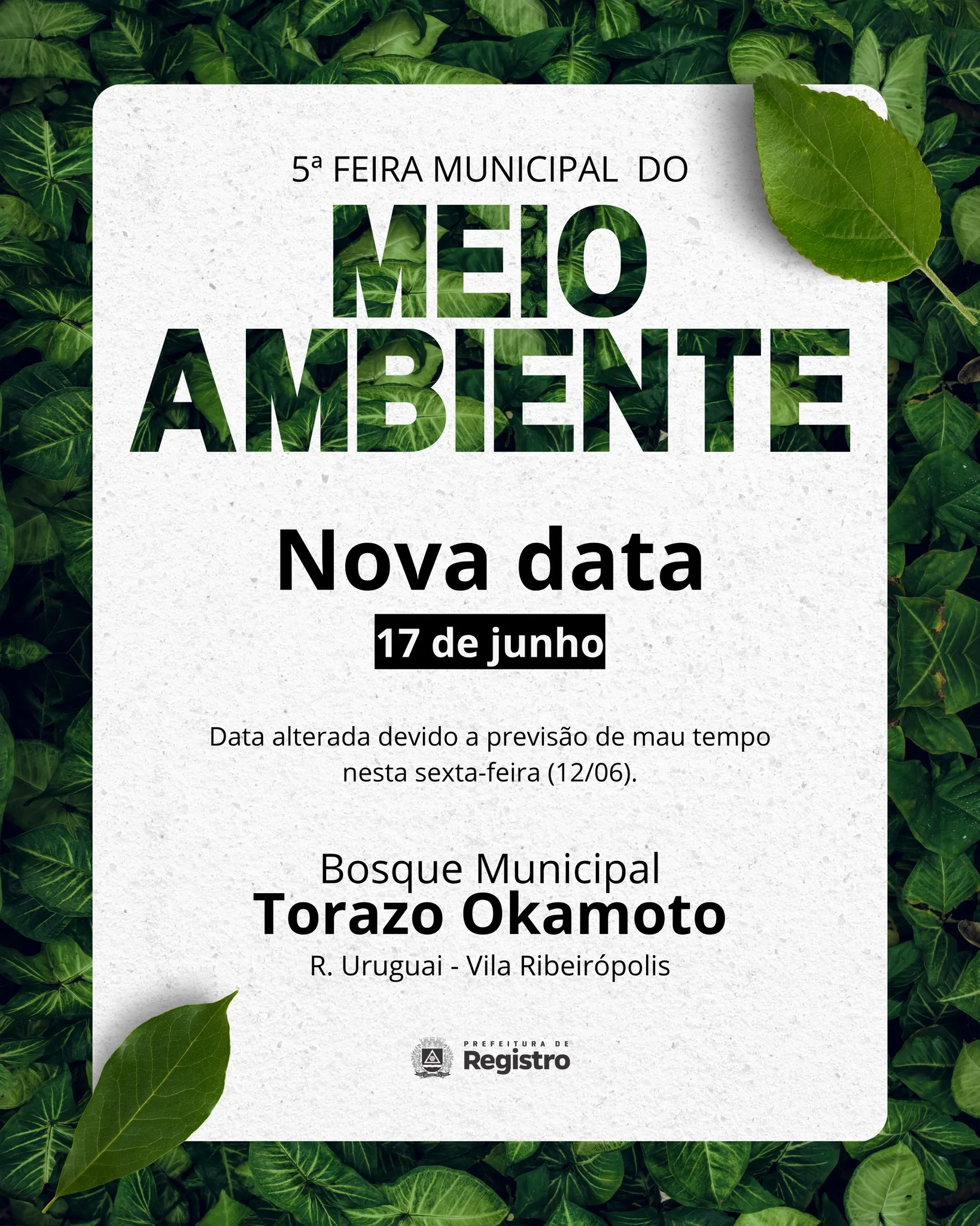Feira Municipal do Meio Ambiente de Registro tem nova data